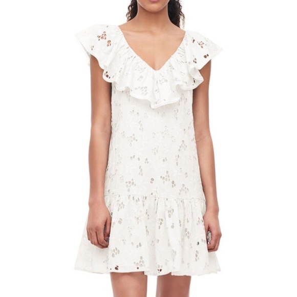 Rebecca Taylor Dresses & Skirts - Rebecca Taylor Embroidered Ruffle Eyelet Dress
